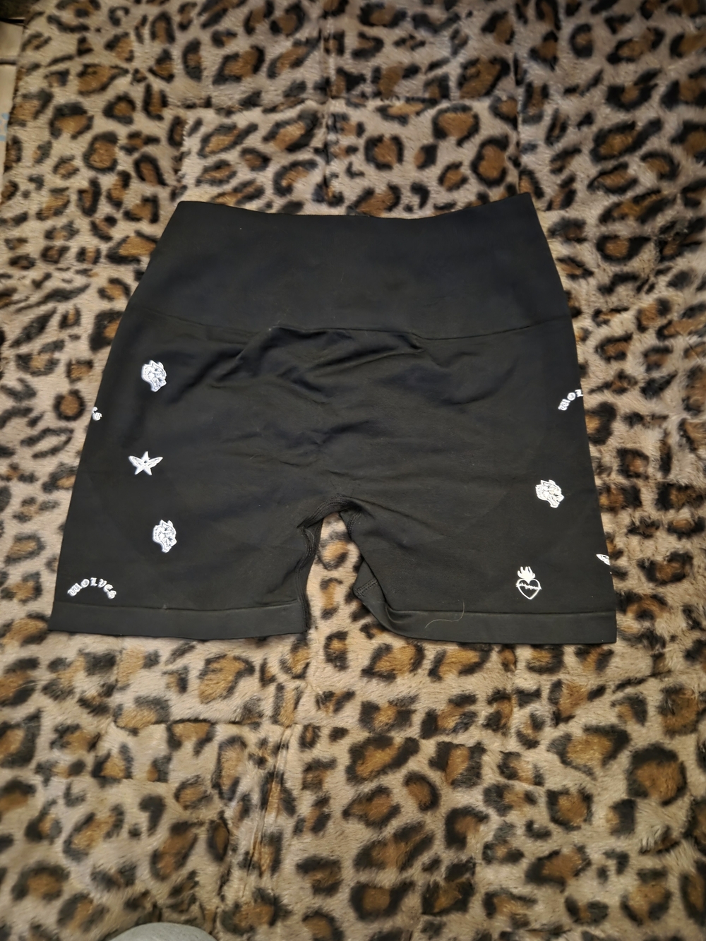 Darc Sport Black Athletic Shorts with White Graphic Accents